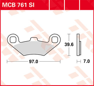TRW спирачна подложка TRW MCB761SI MCB761SI