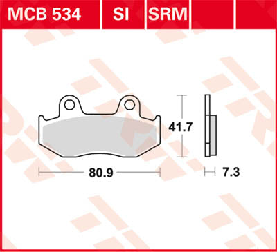 TRW спирачна подложка TRW MCB534 MCB534
