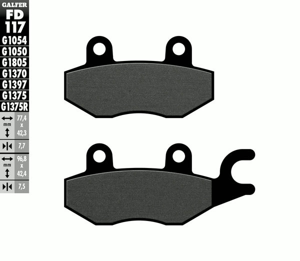 Galfer Brake Pad Semi Metal Scooter FD117G1050