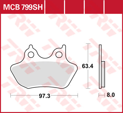TRW спирачна подложка TRW 44082-00 MCB7999SH