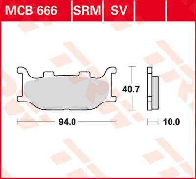 TRW спирачна подложка TRW MCB666SV MCB666SV