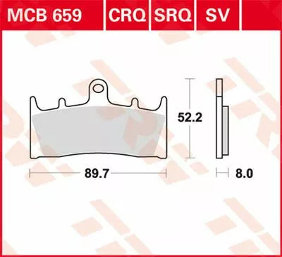 TRW спирачна подложка TRW MCB659SV MCB659SV