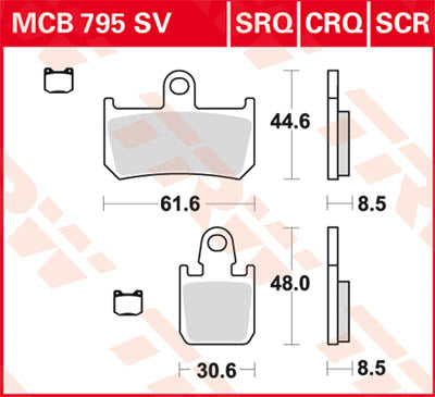 TRW спирачна подложка Състезание Sinter Race Longlife MCB795SCR