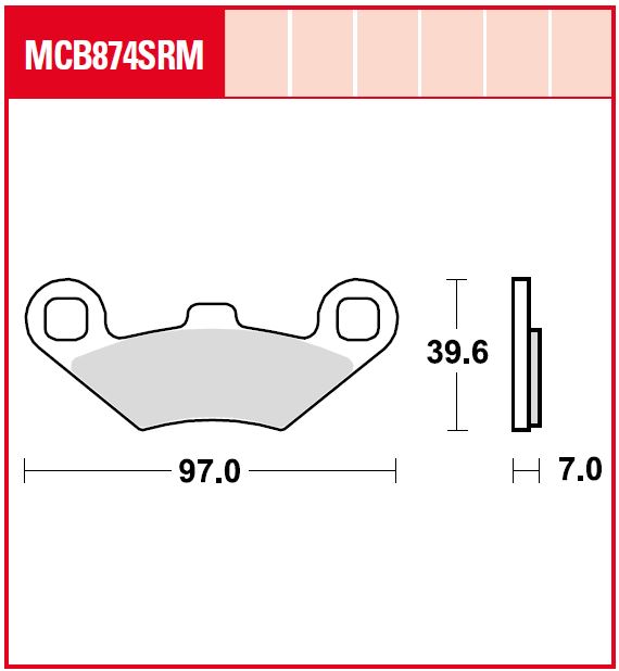 TRW спирачна подложка Sinter Scooter MCB874SRM