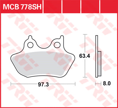 TRW спирачна подложка 44082-00C MCB778SH