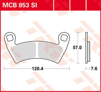 TRW спирачна подложка Sinter Offroad MCB853SI