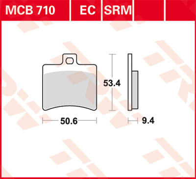 TRW спирачна подложка TRW MCB710 MCB710