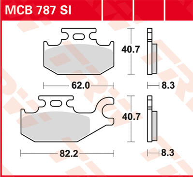 TRW спирачна подложка TRW MCB787SI MCB787SI