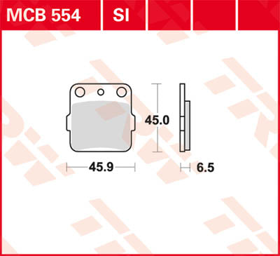 TRW спирачна подложка TRW MCB554SI MCB554SI
