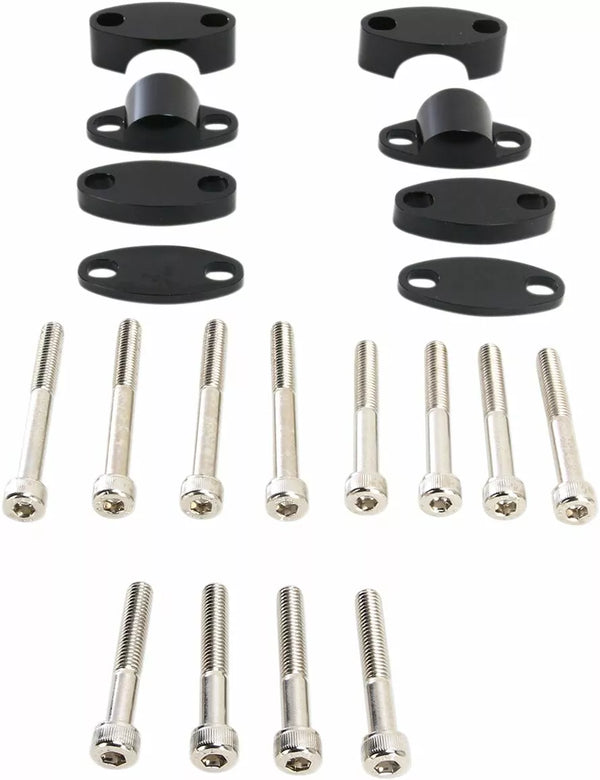 Emgo Riser Kit Handerbar 1 1/8 BLK 23-09381