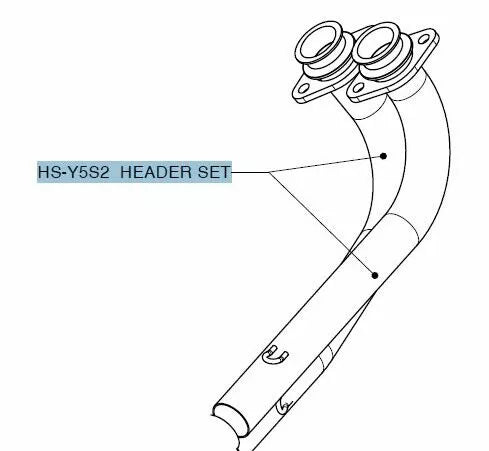 Комплект за глава на Akrapovic SS T-Max HS-Y5S2