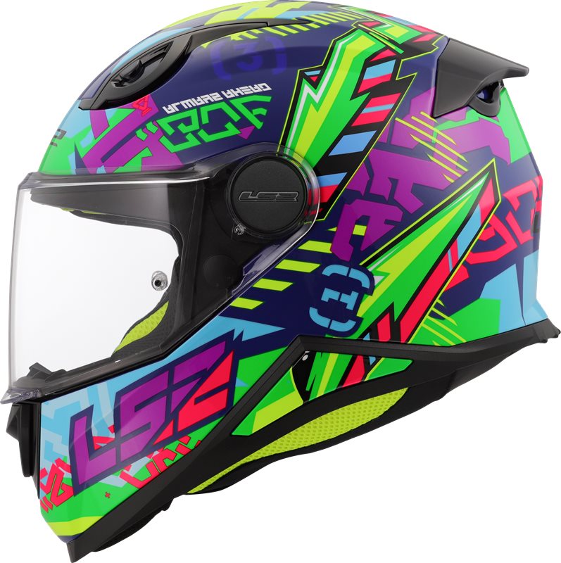 LS2 Child Integral MC Helmet FF812 SWED BLUE/GREEN