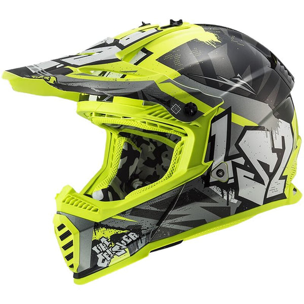 LS2 Child Cross MC Helmet Fast II Mini Crusher Black /Yellow