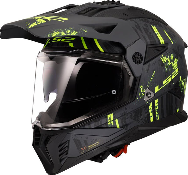 LS2 Adventure MC шлем пионер II луд Мат Блек /Грип