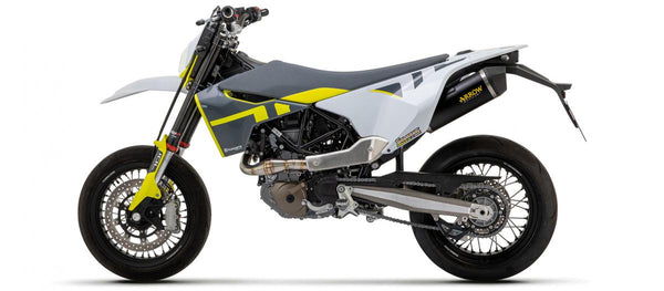 Husqvarna 701 Enduro Supermoto 17 хомологичен алуминиев тъмен състезател Tech Tech Silencer с въглеродна капачка