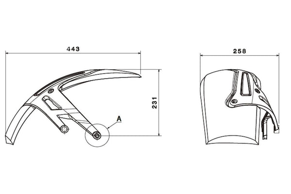 Rear chops bmw r1200r/Rs 18-/r1250/Rs 19- C/blah