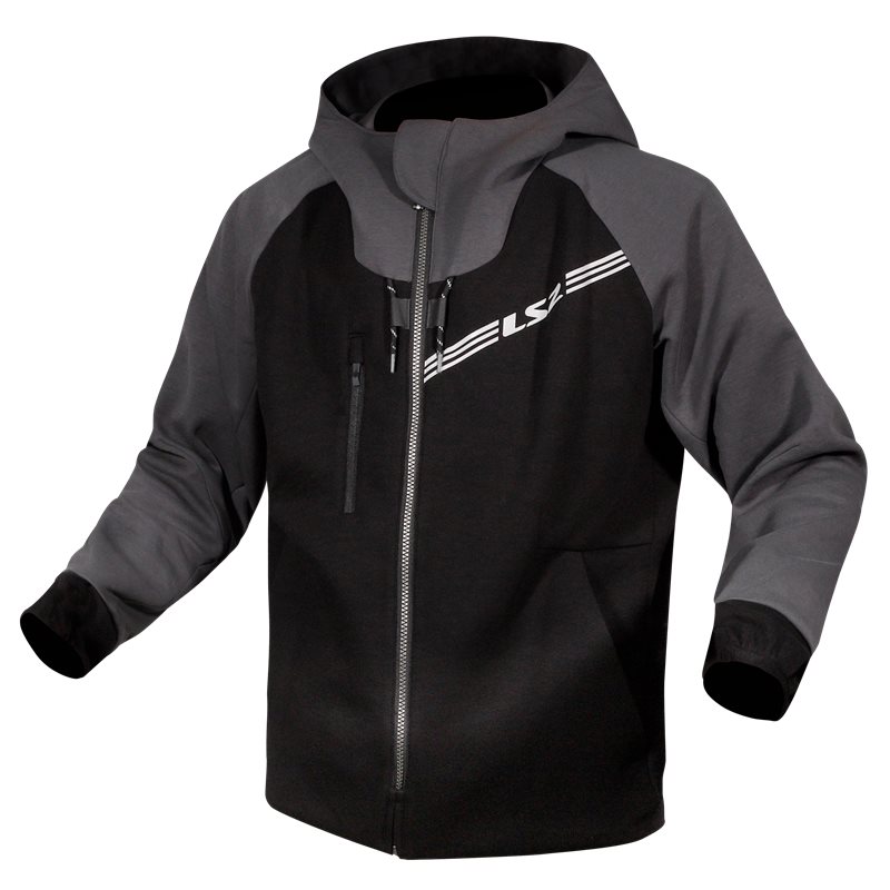 LS2 Textile Mc-Hoodie Throttle Black /Dark Grey