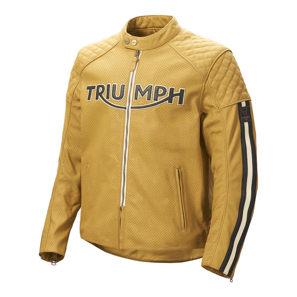 Triumph mc-leather jacket Braddan Air Race Gold