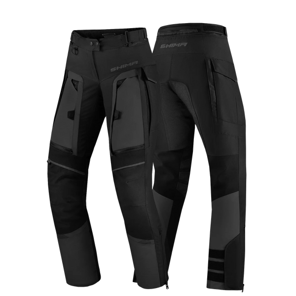 Shima Dam Textil Mc-Byxor Hero 2.0 Svart med CE-certifiering, slitstarkt textilmaterial och ergonomisk design för motorcykelåkning.