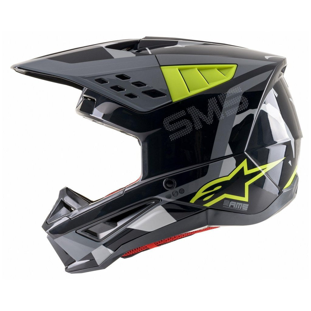 Alpinestars Cross MC шлем S-M5 Rover Black /Grey /Gulfluo